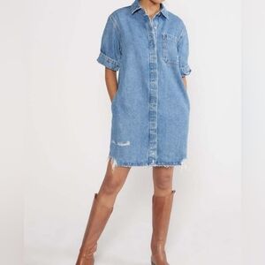 Etica Blue Denim Midi Dress